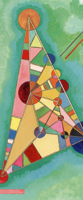 Wassily Kandinsky - Bunt im Dreieck, Glasbild Panorama