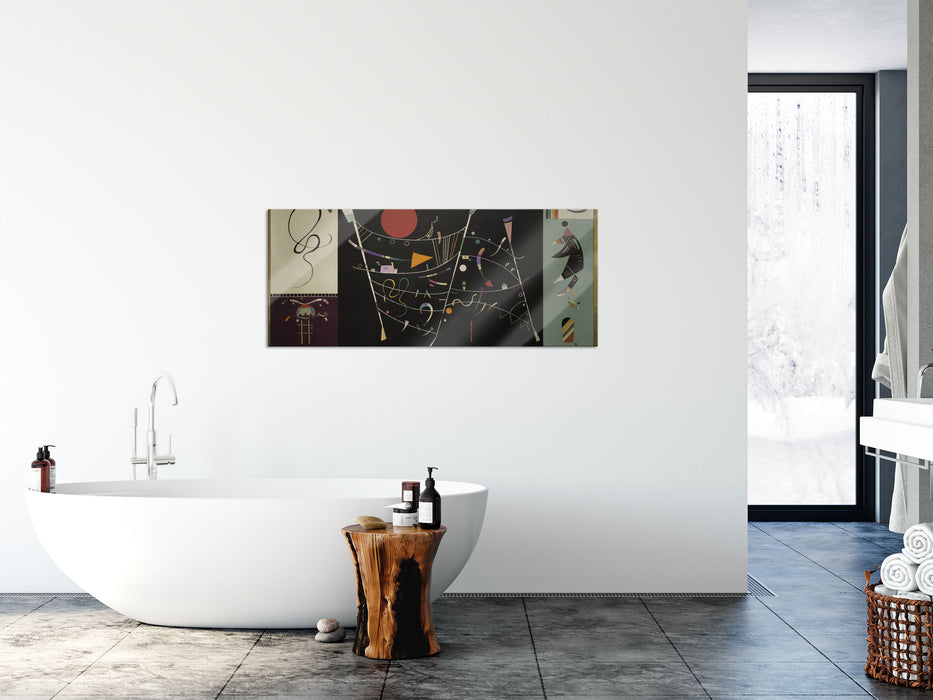 Wassily Kandinsky - Studie für das Ensemble, Glasbild Panorama