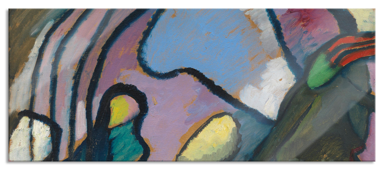 Wassily Kandinsky - Studie für Improvisation , Glasbild Panorama