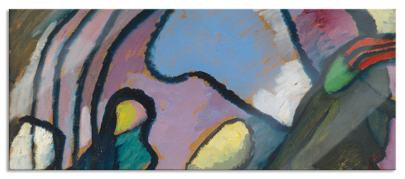 Pixxprint Wassily Kandinsky - Studie für Improvisation , Glasbild Panorama
