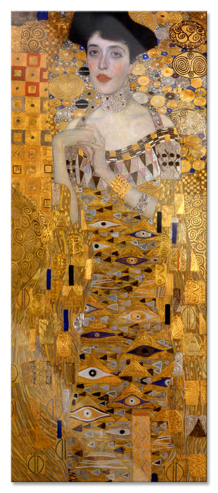 Pixxprint Gustav Klimt - Adele Bloch-Bauer I, Glasbild Panorama