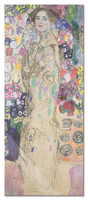 Pixxprint Gustav Klimt - Ria Munk III, Glasbild Panorama