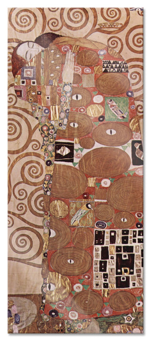 Gustav Klimt - Die Umarmung, Glasbild Panorama
