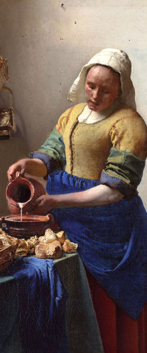 Johannes Vermeer - Das Milchmädchen, Glasbild Panorama