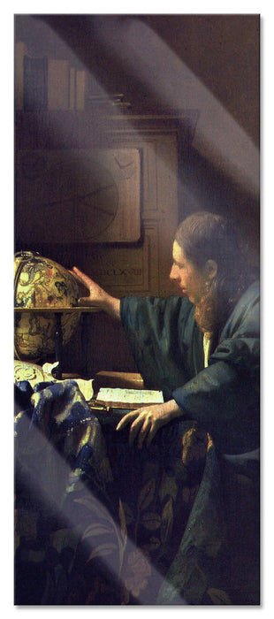 Johannes Vermeer - Der Astronom, Glasbild Panorama