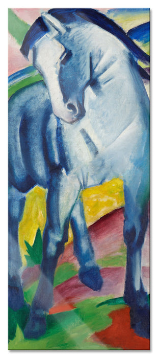Pixxprint Franz Marc - Blaues Pferd, Glasbild Panorama