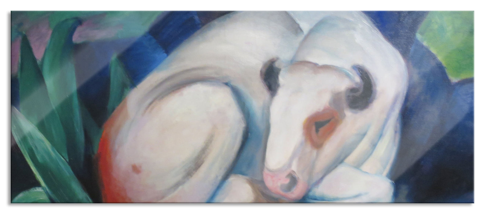 Pixxprint Franz Marc - Der Stier, Glasbild Panorama