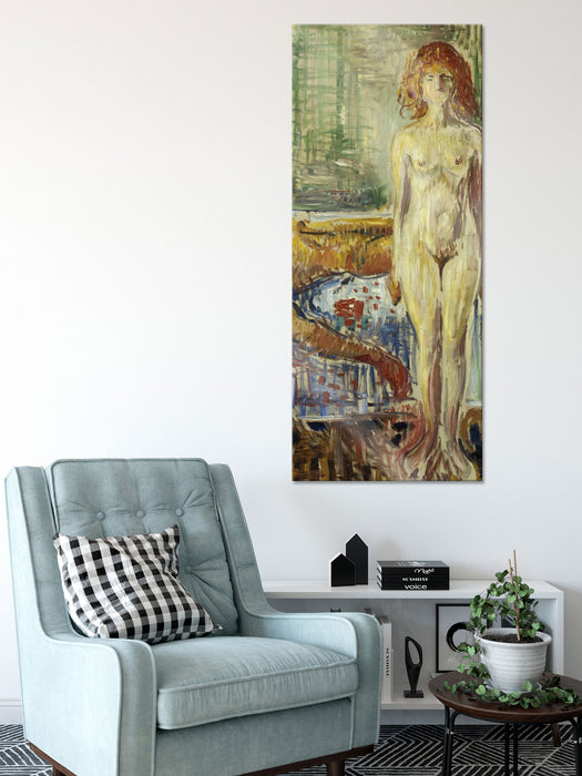 Edvard Munch - Der Tod des Marat II, Glasbild Panorama