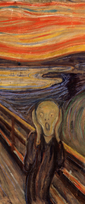 Edvard Munch - Der Schrei I, Glasbild Panorama