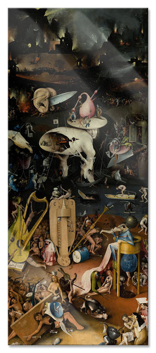 Pixxprint Hieronymus Bosch - Der Garten der Lüste III, Glasbild Panorama
