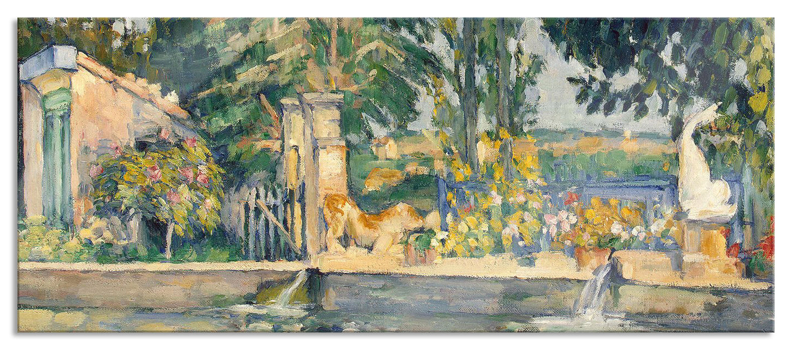 Paul Cézanne  - Jas de Bouffan I, Glasbild Panorama