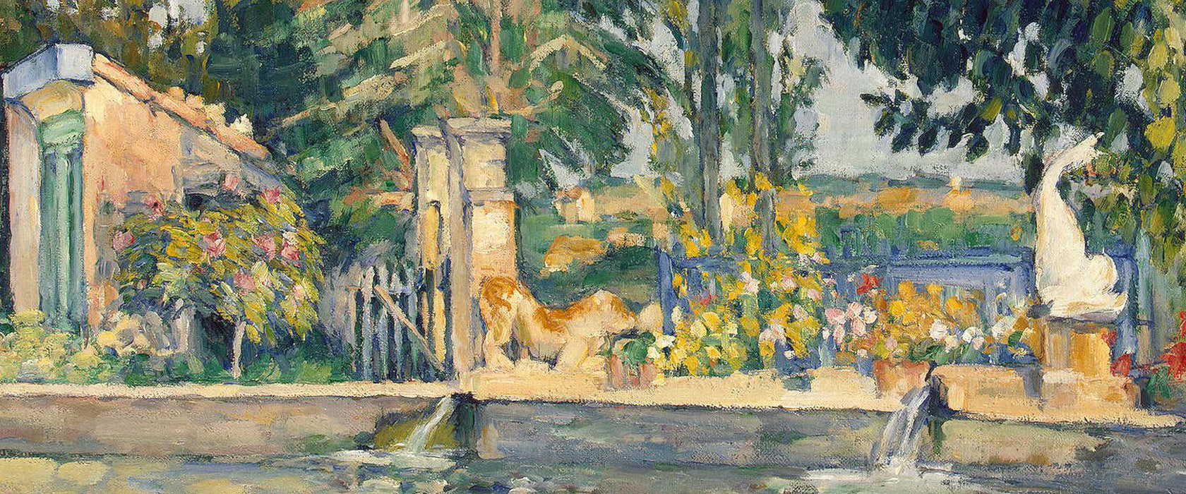 Paul Cézanne  - Jas de Bouffan I, Glasbild Panorama