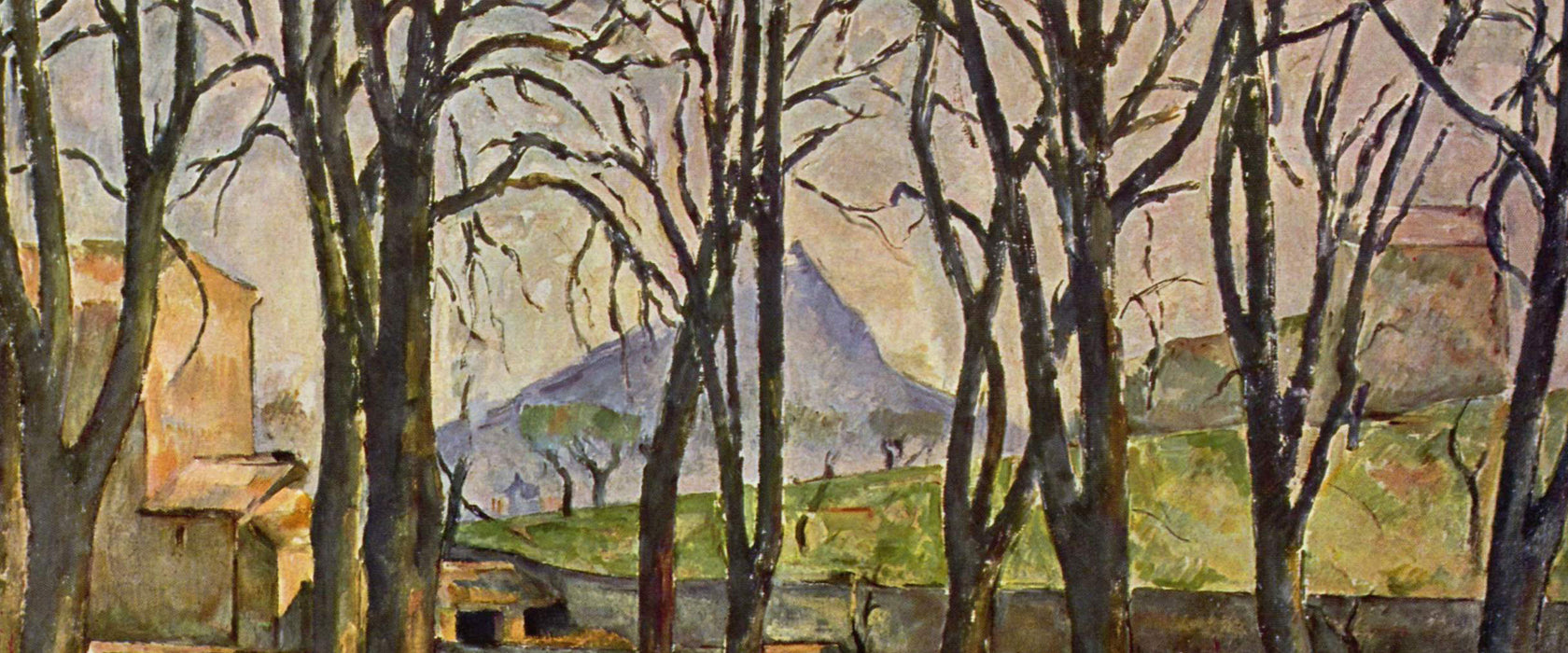 Paul Cézanne  - Jas de Bouffan III, Glasbild Panorama