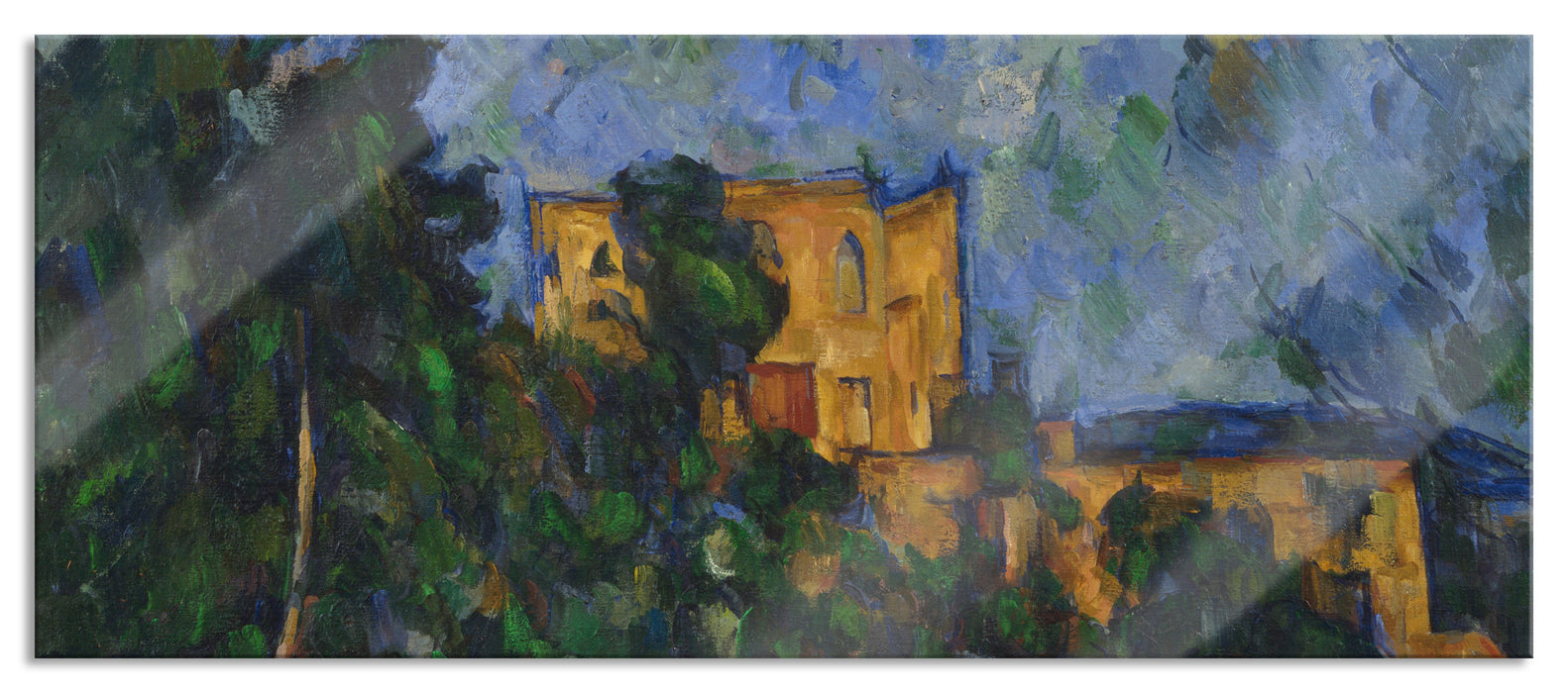 Pixxprint Paul Cézanne - Château Noir, Glasbild Panorama