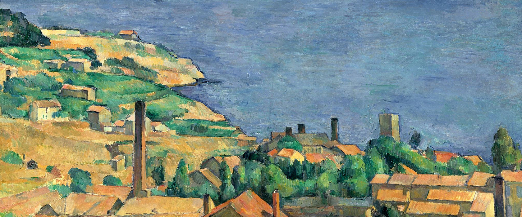 Paul Cézanne  - Der Golf von Marseilles, Glasbild Panorama