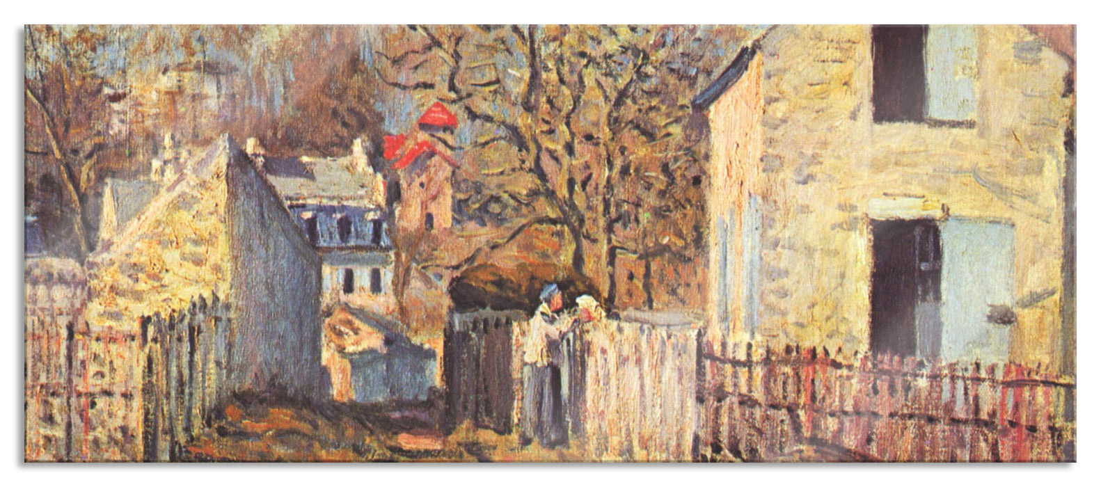 Pixxprint Alfred Sisley - Village de Voisins, Glasbild Panorama