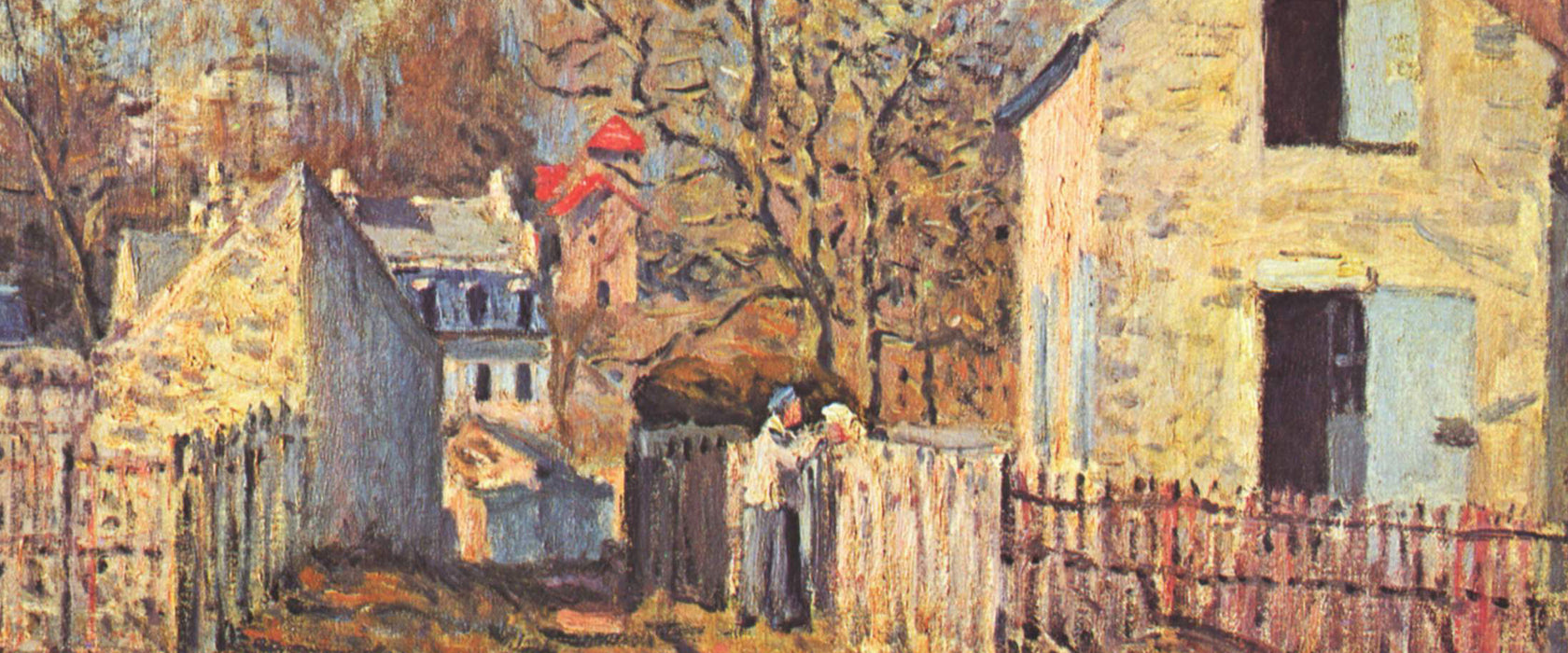 Alfred Sisley - Village de Voisins, Glasbild Panorama