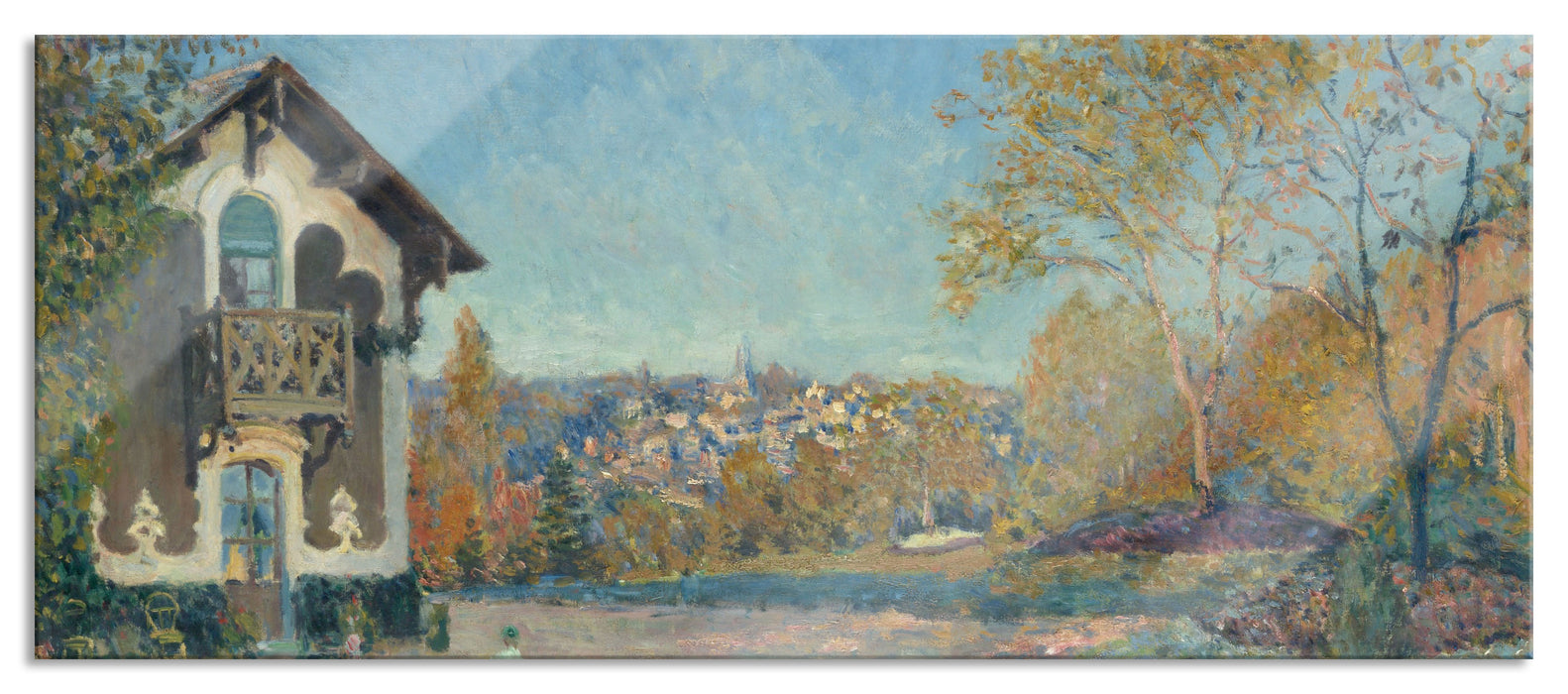 Alfred Sisley - View of Marly-le-Roi from Coeur-Volant, Glasbild Panorama