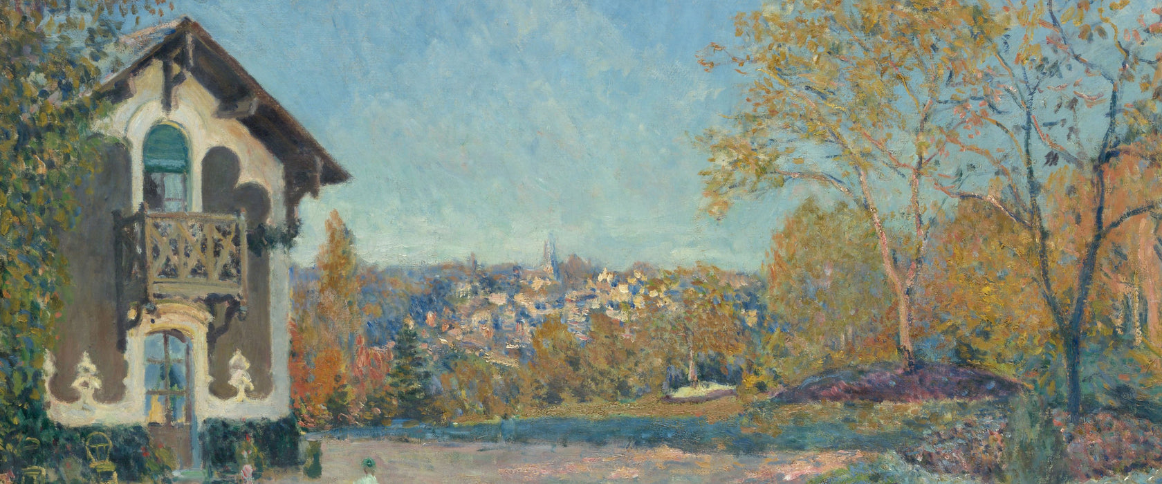 Alfred Sisley - View of Marly-le-Roi from Coeur-Volant, Glasbild Panorama