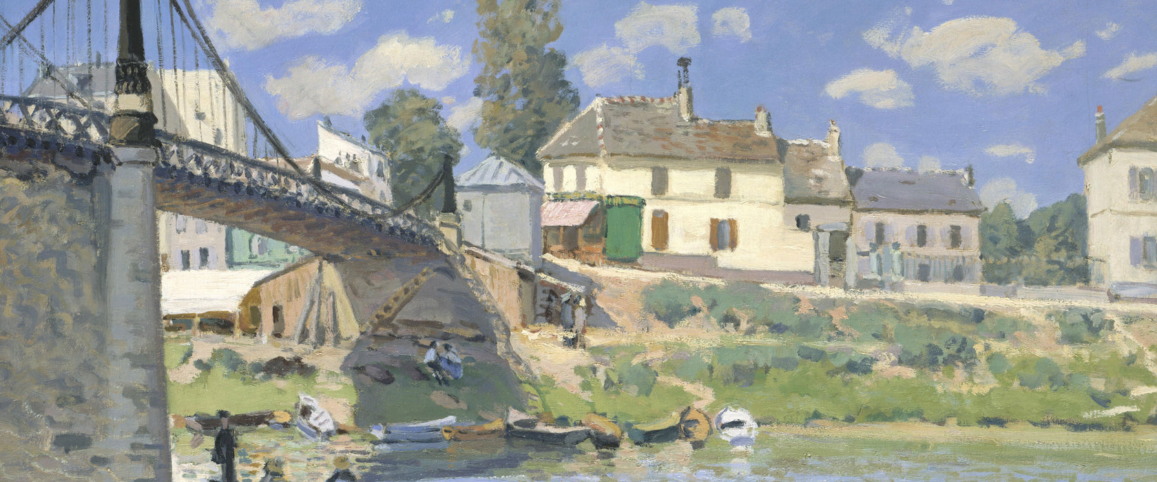 Alfred Sisley - Bridge at Villeneuve-la-Garenne, Glasbild Panorama