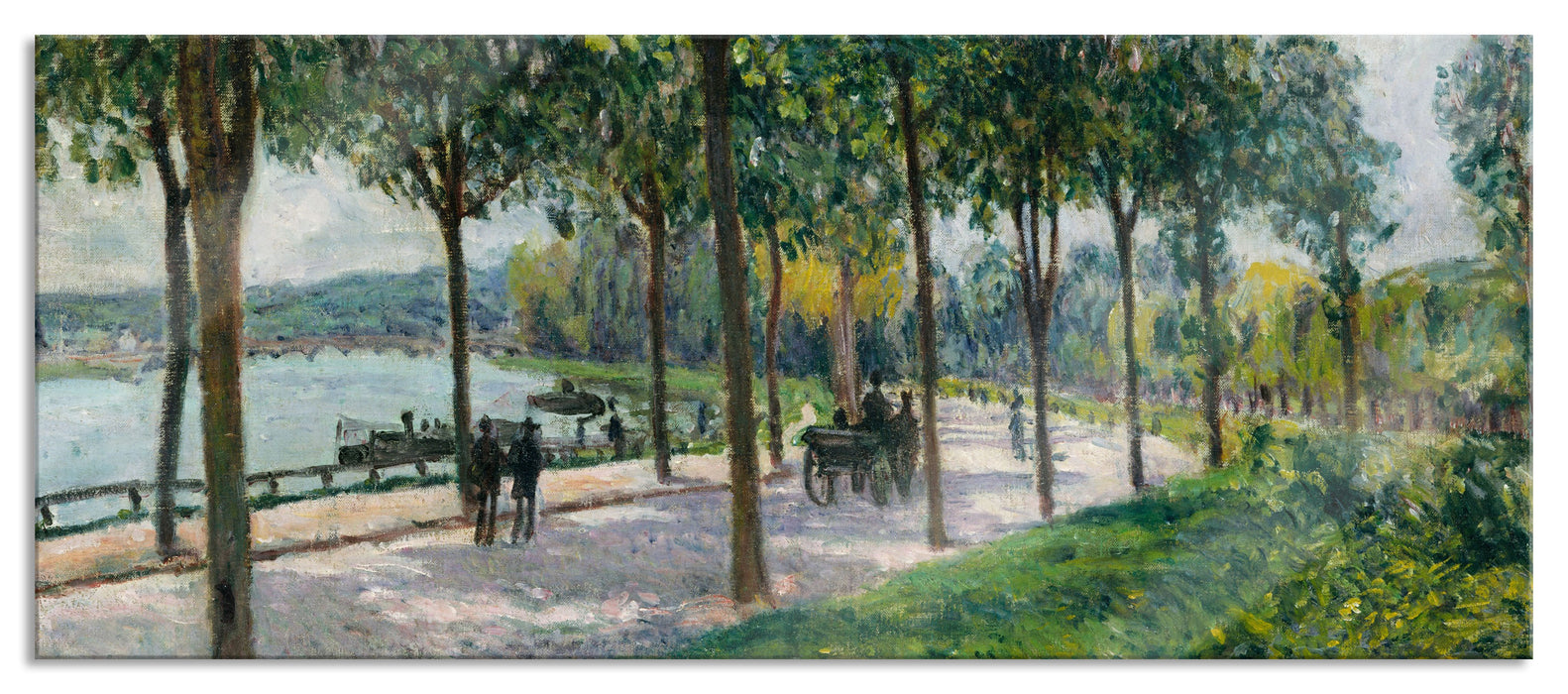 Alfred Sisley - Allée of Chestnut Trees , Glasbild Panorama