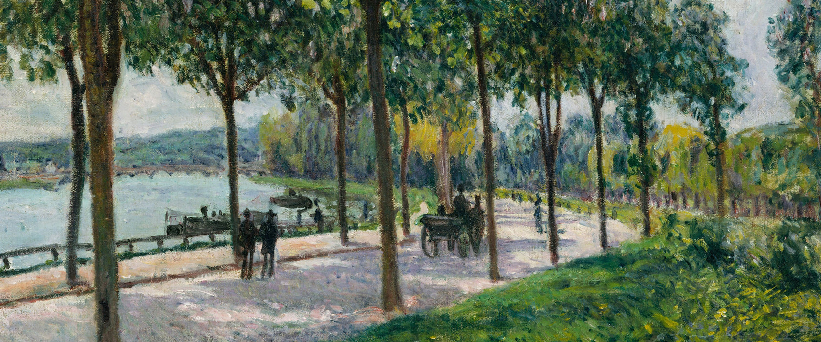 Alfred Sisley - Allée of Chestnut Trees , Glasbild Panorama