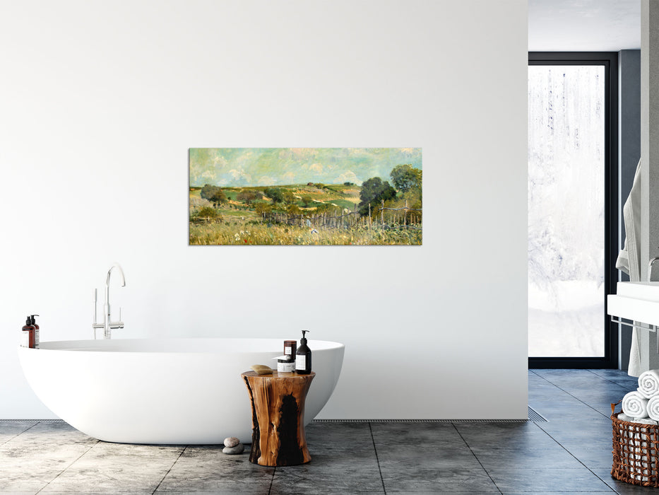 Alfred Sisley - Meadow , Glasbild Panorama