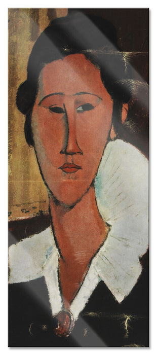 Pixxprint Amedeo Modigliani - Portrait von Hanka Zborowska , Glasbild Panorama