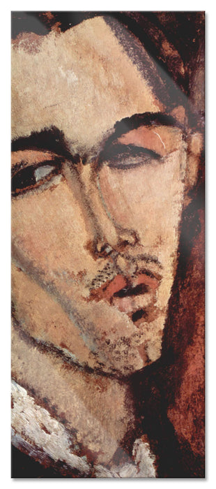 Pixxprint Amedeo Modigliani - Portrait von Celso Lagar, Glasbild Panorama