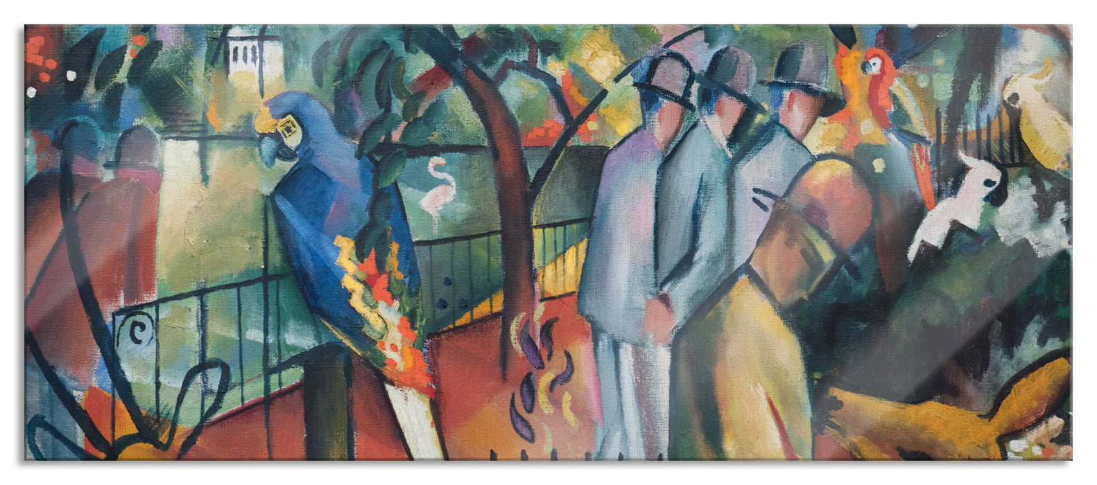 August Macke - Zoologischer Garten, Glasbild Panorama