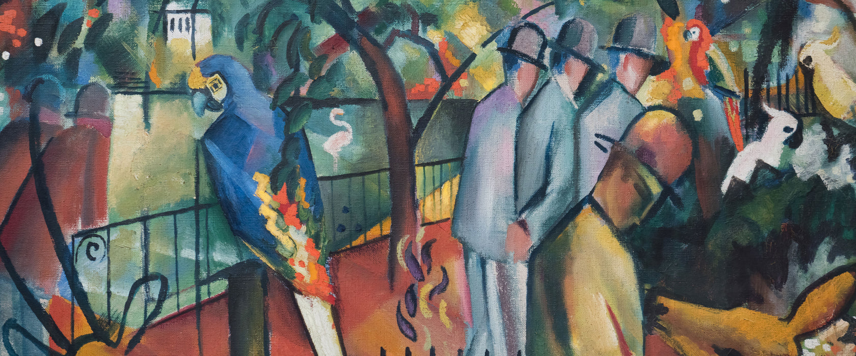 August Macke - Zoologischer Garten, Glasbild Panorama