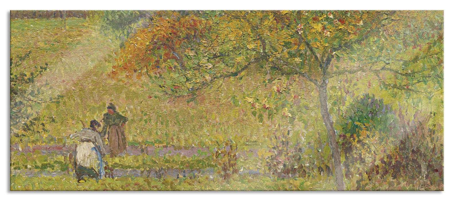 Pixxprint Camille Pissarro - AUTOMNE À ERAGNY , Glasbild Panorama