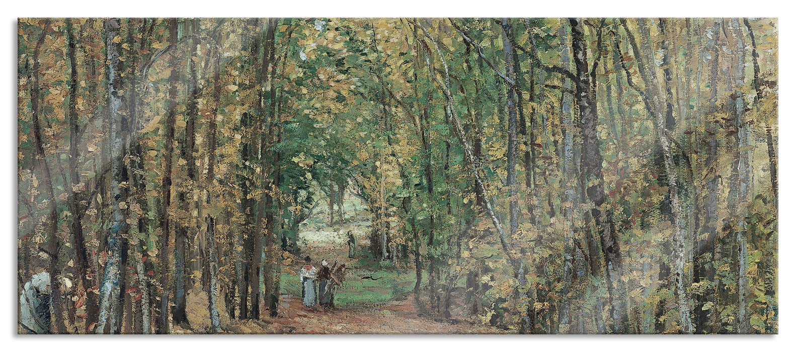 Pixxprint Camille Pissarro - Allée dans le parc de Marly, Glasbild Panorama