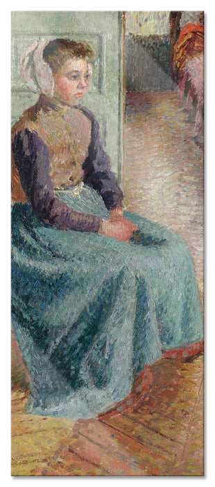 Pixxprint Camille Pissarro - PETITE BONNE FLAMANDE DITE LA ROSA, Glasbild Panorama