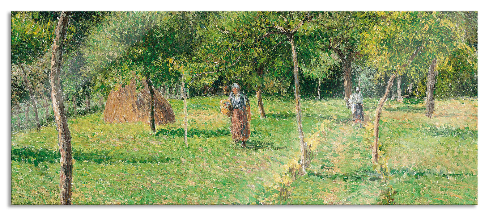 Pixxprint Camille Pissarro - Le jardin à Éragny, Glasbild Panorama