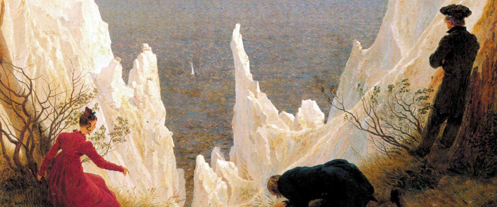 Caspar David Friedrich - Kreidefelsen auf Rügen , Glasbild Panorama ...
