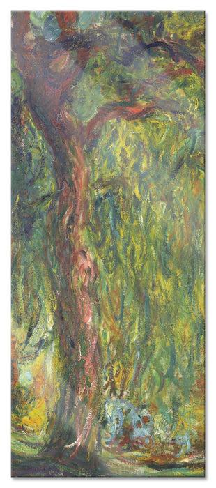 Pixxprint Claude Monet - Trauerweide , Glasbild Panorama