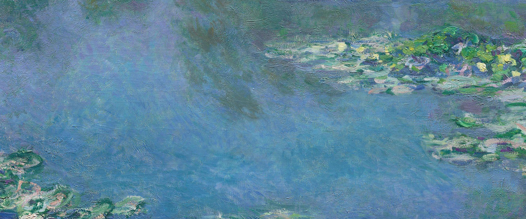 Claude Monet - Seerosen  III, Glasbild Panorama