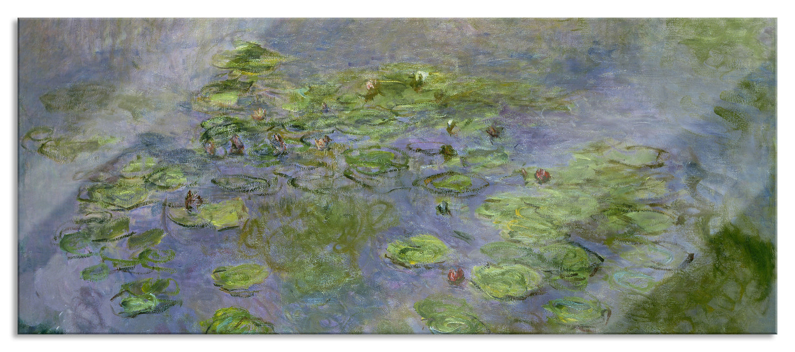 Pixxprint Claude Monet - Seerosen  VI, Glasbild Panorama