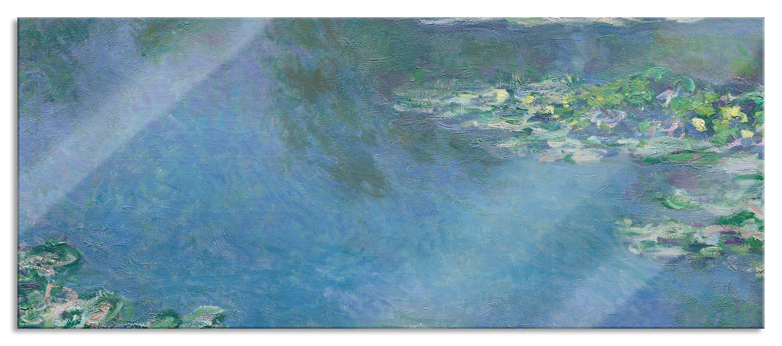 Pixxprint Claude Monet - Seerosen  IX, Glasbild Panorama