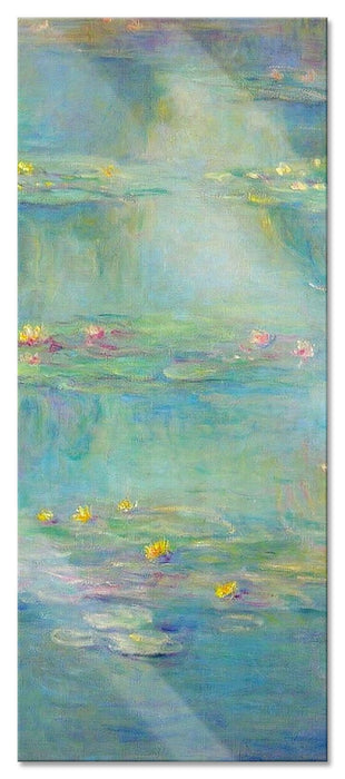 Pixxprint Claude Monet - Seerosen  X, Glasbild Panorama