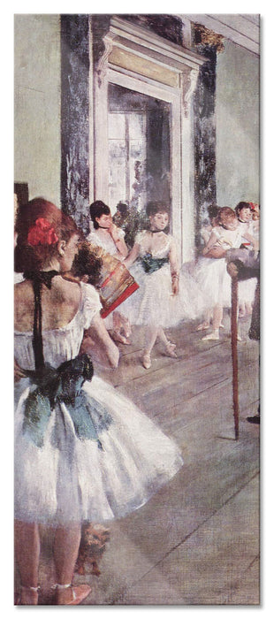 Pixxprint Edgar Degas - Die Balletstunde, Glasbild Panorama