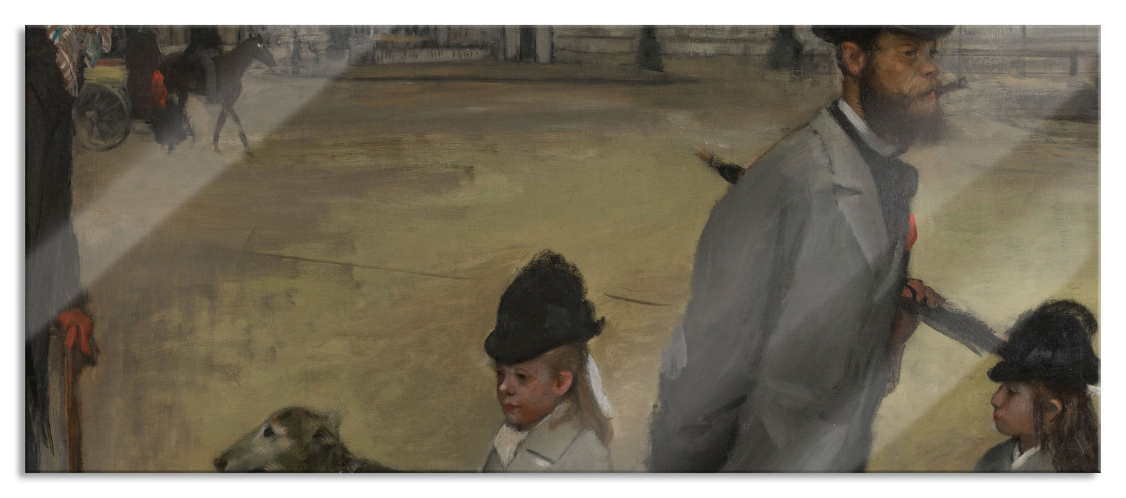 Pixxprint Edgar Degas - Place de la Concorde, Glasbild Panorama