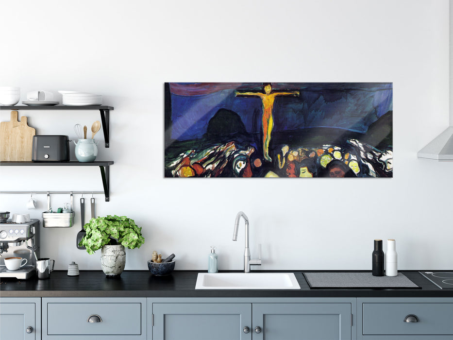 Edvard Munch Golgotha , Glasbild Panorama— Pixxprint.de