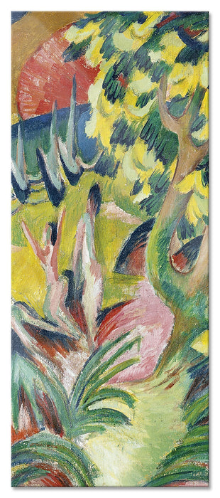 Pixxprint Ernst Ludwig Kirchner - Geschwungene Bucht , Glasbild Panorama