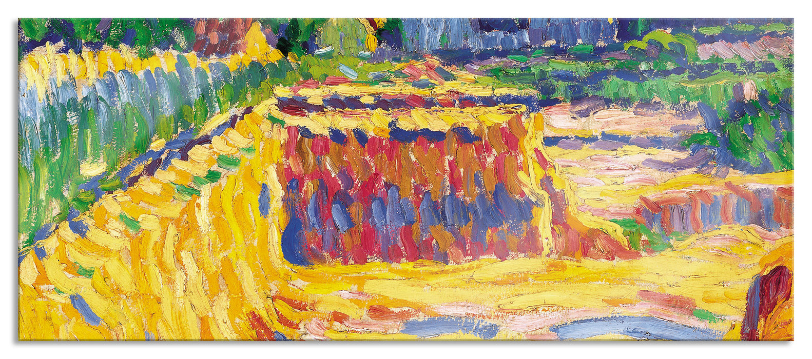 Pixxprint Ernst Ludwig Kirchner - Die Lehmgrube , Glasbild Panorama