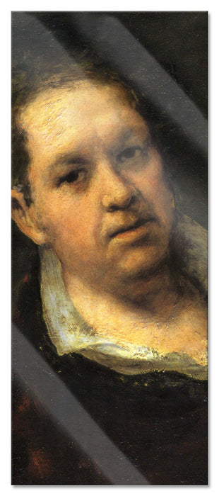 Pixxprint Francisco de Goya - Selbstportrait, Glasbild Panorama