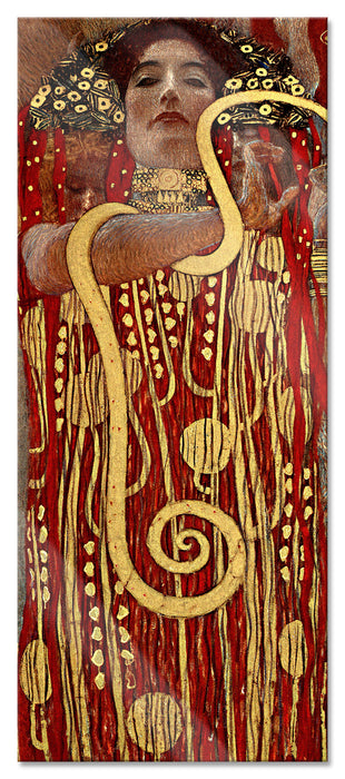 Pixxprint Gustav Klimt - Hygieia, Glasbild Panorama