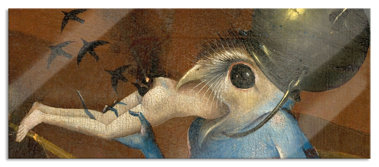 Pixxprint Hieronymus Bosch - Ausschnitt aus Garten der Lüste I, Glasbild Panorama