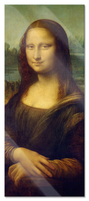 Pixxprint Leonardo da Vinci - Mona Lisa , Glasbild Panorama